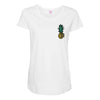 Pineapple Bomb Pocket Maternity Scoop Neck T-shirt