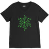 snowflake geek usb green V-Neck Tee
