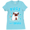 pugs not drugs Ladies Fitted T-Shirt