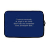 incomplete data people Laptop sleeve