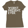 worst present ever Ladies Fitted T-Shirt