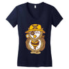 pirate owl Women's V-Neck T-Shirt