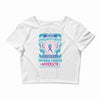Never Underestimate the Strength of a Thyroid Cancer Warrior Crop Top