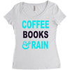coffee books and rain Women's Triblend Scoop T-shirt