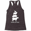 friends not food white Racerback Tank