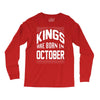 kings are born in october Long Sleeve Shirts