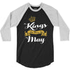 kings are born in may 3/4 Sleeve Shirt