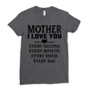 I Love You Mother Ladies Fitted T-Shirt