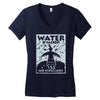 water is sacred no pipelines Women's V-Neck T-Shirt