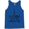 a girl has no costume (black) Tank Top
