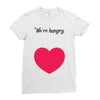 We're Hungry with Heart Ladies Fitted T-Shirt