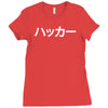 japanese hacker Ladies Fitted T-Shirt
