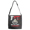 we all lift down here Adjustable Strap Totes