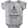 keep calm and gangnam style black t shirt Baby Onesie