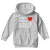 love peace and bacon grease Youth Hoodie