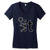 fk it funny college party Women's V-Neck T-Shirt