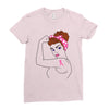 breast cancer girl power Ladies Fitted T-Shirt