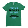 I'm Your Father's Day Gift Mom Says You're Welcome Baby Boy Ladies Fitted T-Shirt