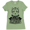 I Am Cat Actually In A Very Commited Relationship Ladies Fitted T-Shirt