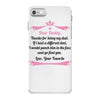 Dear Daddy, Thanks for Being my Dad Baby Boy Letter to Father iPhone 7 Case