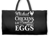 wicked chickens lay deviled eggs Weekender Totes