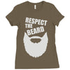 respect the beard (2) Ladies Fitted T-Shirt