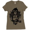 monkey brain out Ladies Fitted T-Shirt