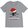 skull christmas V-Neck Tee