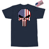 skull u.s.a. back Exclusive T-shirt