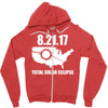 total solar eclipse 2017 Zipper Hoodie