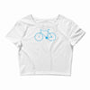 cycling bikes bike cycle riding retro sticker transfer tv funny iron o Crop Top