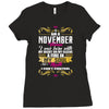i am a november women Ladies Fitted T-Shirt