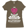 I Am Actually In A Very Commited Relationship Ladies Fitted T-Shirt