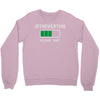 low battery introvert pun humor Crewneck Sweatshirt