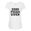 Zero Fucks Given Maternity Scoop Neck T-shirt