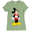 mickey with canada Ladies Fitted T-Shirt
