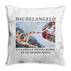Michelangelo Creation of Adam Throw Pillow