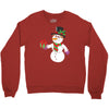 smiling snowman holding out christmas Crewneck Sweatshirt