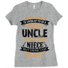Super Cool Uncle Of A Freaking Awesome Niece Ladies Fitted T-Shirt