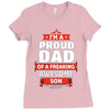 proud dad son Ladies Fitted T-Shirt