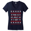 emo gothic ugly christmas sweater. Women's V-Neck T-Shirt