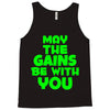 gym gains fitness slogan Tank Top