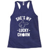 she's my lucky charm Racerback Tank