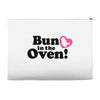 Bun in the Oven with Heart Baby Girl Accessory Pouches