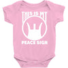 this is my peace sign Baby Onesie