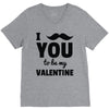 i moustache you to be my valentine V-Neck Tee