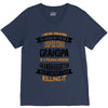 Super Cool Grandpa Of A Freaking Awesome Granddaughter V-Neck Tee