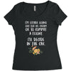 ice cream or a felony Women's Triblend Scoop T-shirt