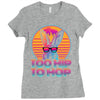 Too Hip To Hop  Bunny Easter Ladies Fitted T-Shirt