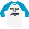 tis the season to be preggers baseball 3/4 Sleeve Shirt